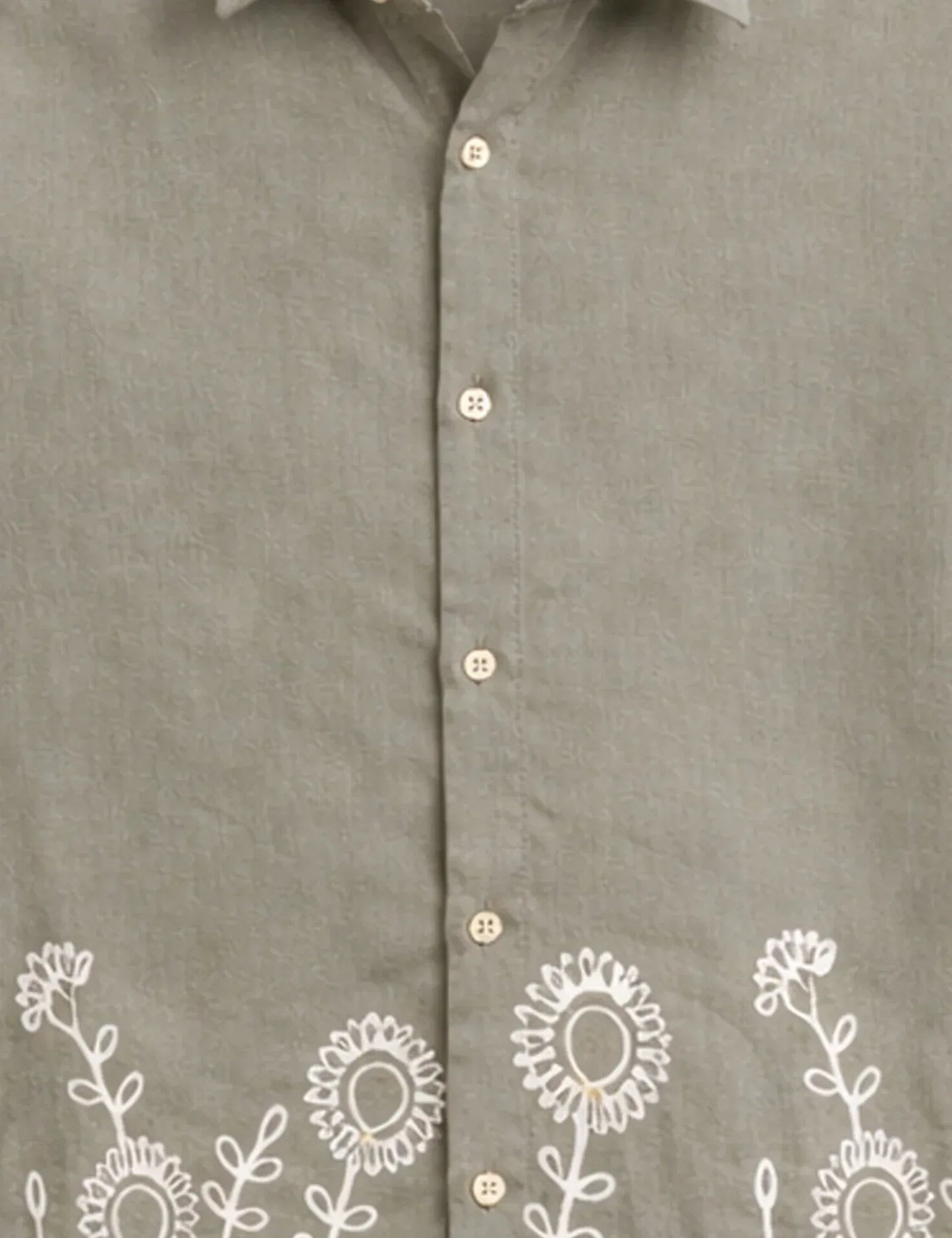 Fazone Men's Premium Floral Embroidered Half Sleeve Casual Shirt